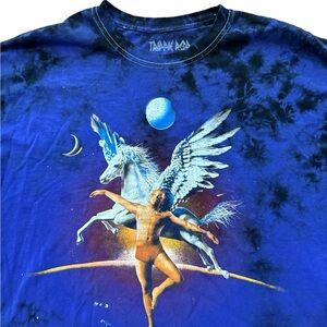 Trippie‎ Redd Tie Dye Pegasus Y2K Men's T-Shirt Size Extra Lrg XL Rap Tee Purple